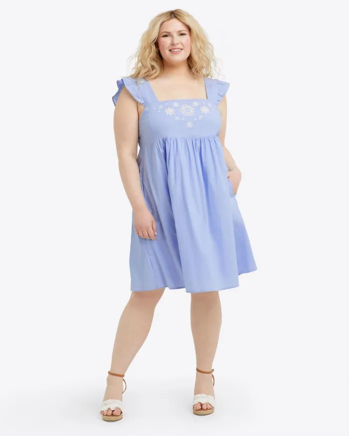Draper James Maddie Embroidered Babydoll Dress Women Dresses