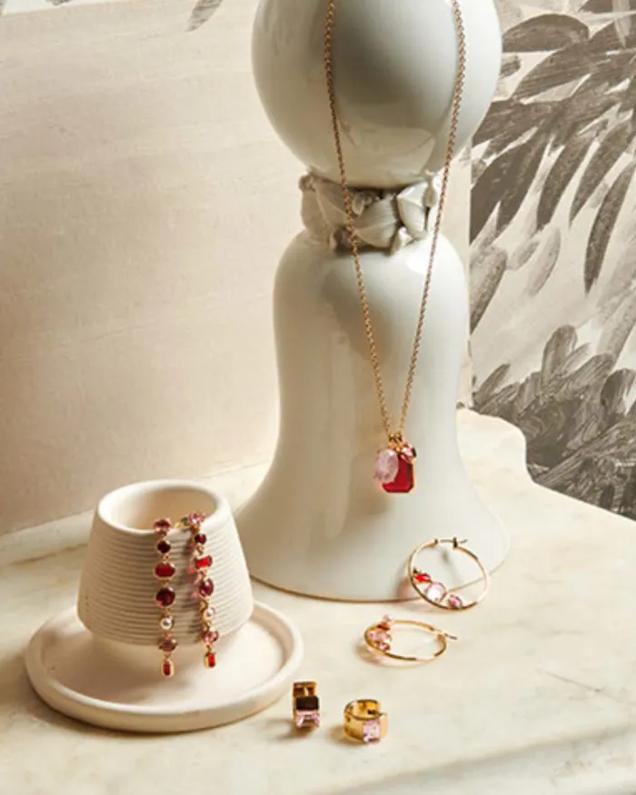 Draper James Multi Stone Hoop Earrings Women Jewelry