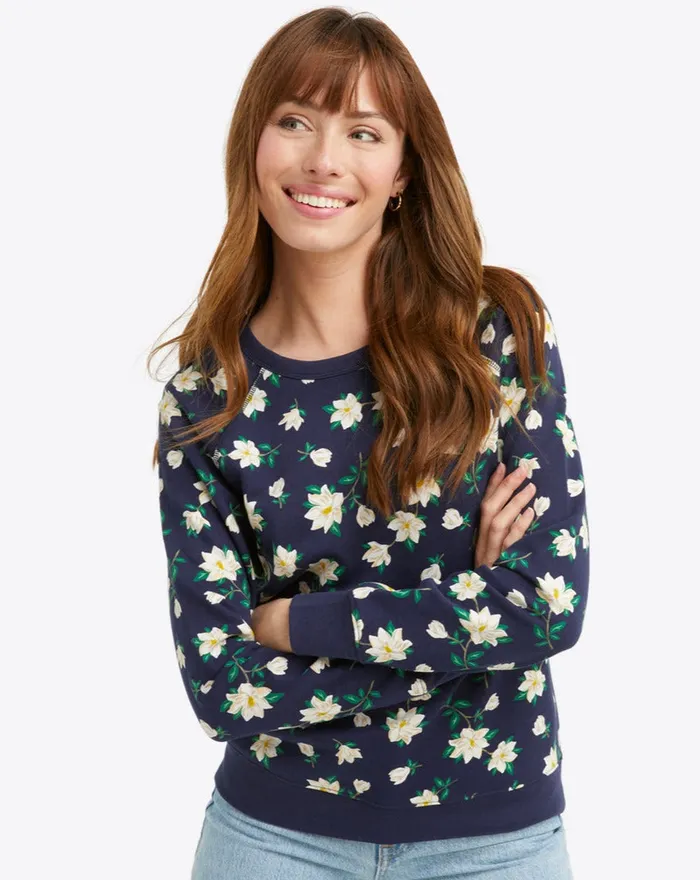 Draper James Natalie Sweatshirt In Magnolia Women Lounge and Pajamas