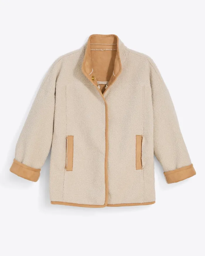 Draper James Reversible Sherpa Jacket Women Jackets and Outerwear