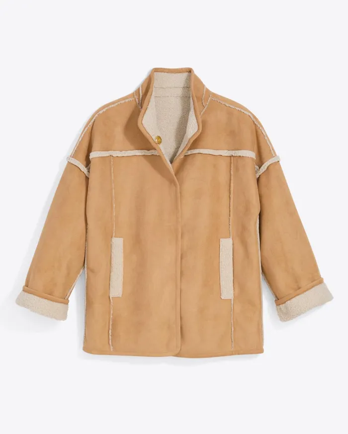 Draper James Reversible Sherpa Jacket Women Jackets and Outerwear