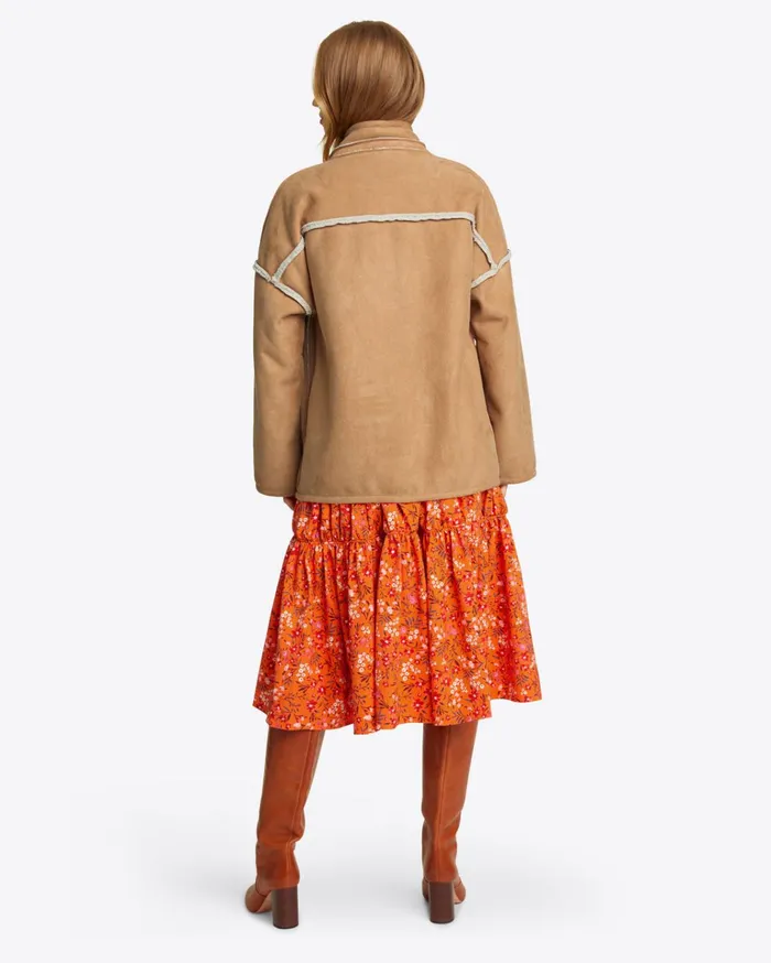 Draper James Reversible Sherpa Jacket Women Jackets and Outerwear