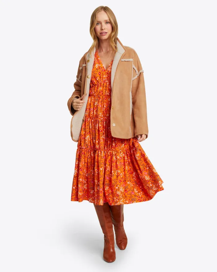 Draper James Reversible Sherpa Jacket Women Jackets and Outerwear