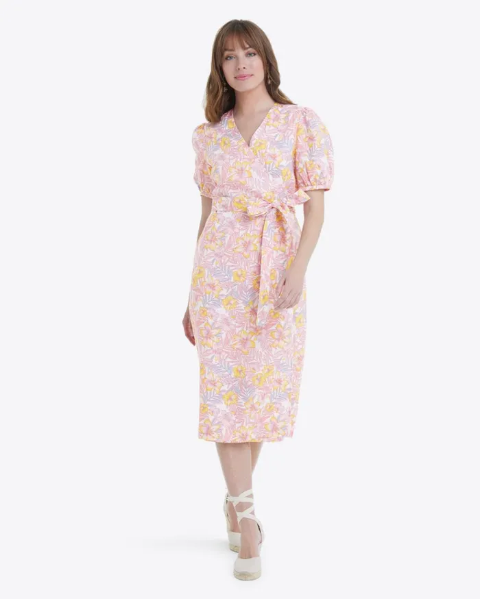 Draper James Rhonda Wrap Dress In Lily Floral Women Dresses