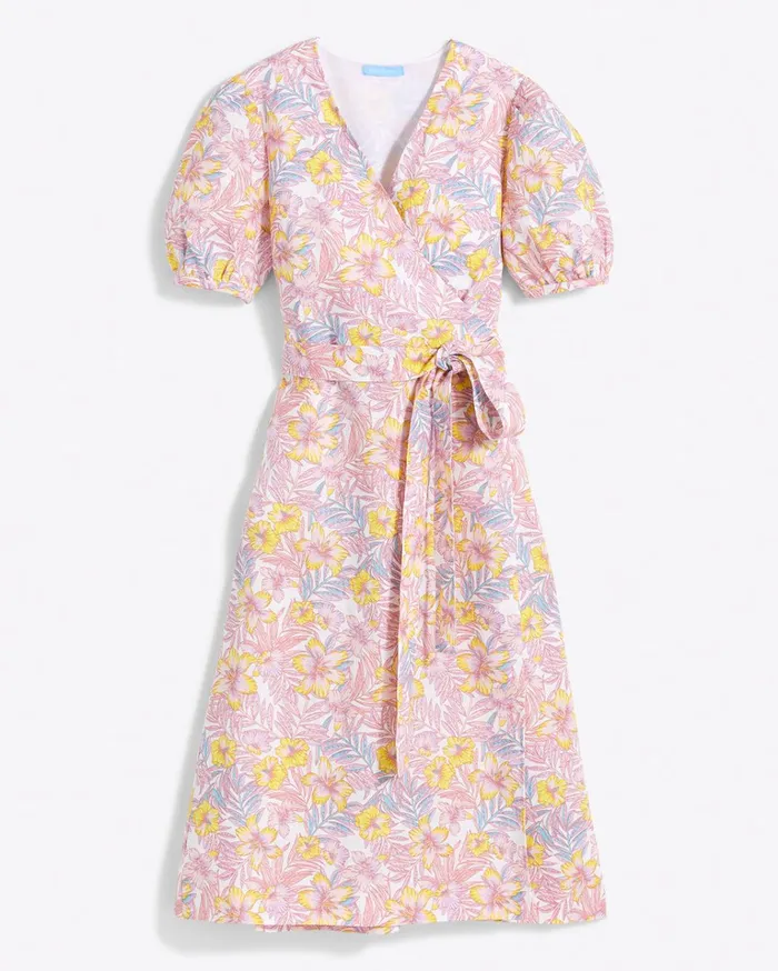 Draper James Rhonda Wrap Dress In Lily Floral Women Dresses