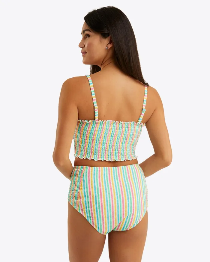 Draper James Smocked Bikini Top Women Swim