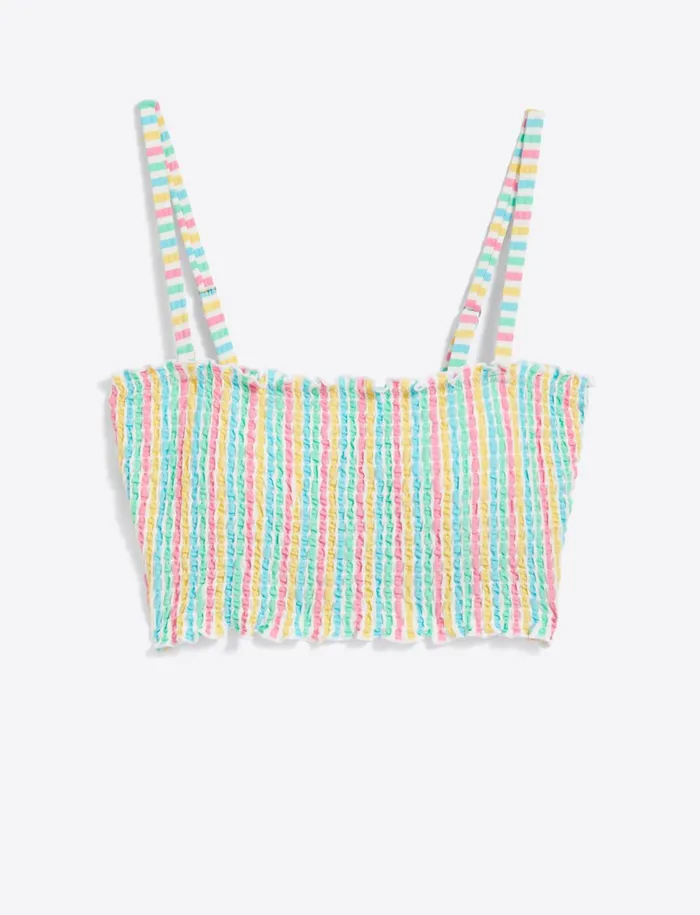 Draper James Smocked Bikini Top Women Swim