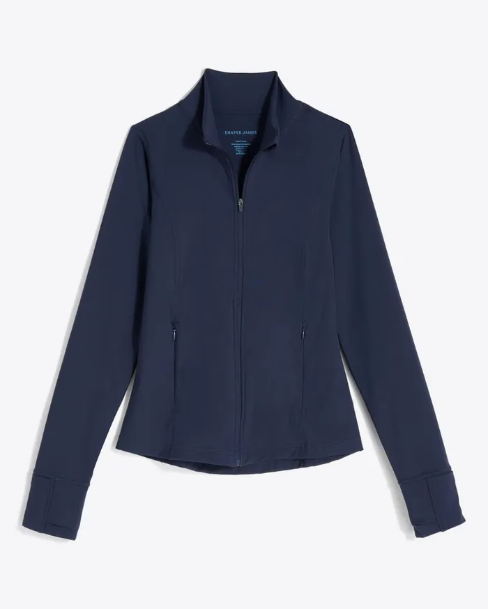 Draper James Warm Up Jacket In Navy Women Sport