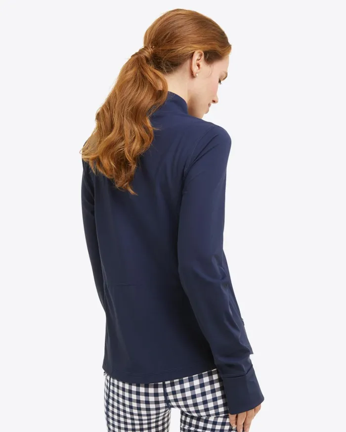Draper James Warm Up Jacket In Navy Women Sport