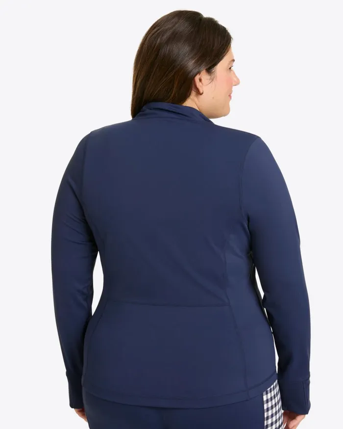 Draper James Warm Up Jacket In Navy Women Sport