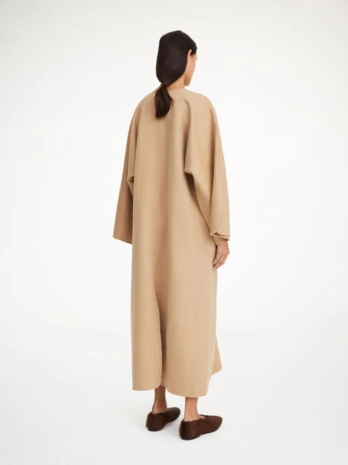 Dresses Women By Malene Birger Cais Wool Dress Dark Sand