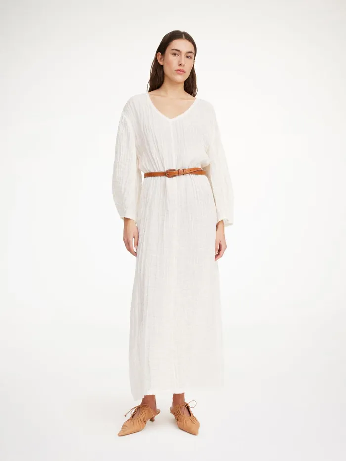 Dresses Women By Malene Birger Miolla Organic Linen Dress Pure White