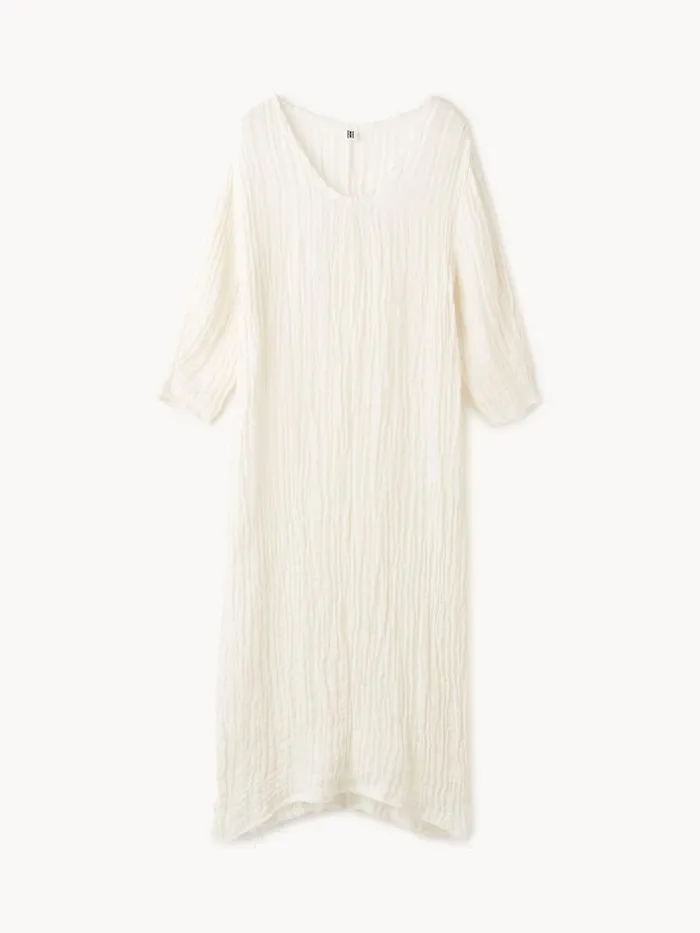 Dresses Women By Malene Birger Miolla Organic Linen Dress Pure White