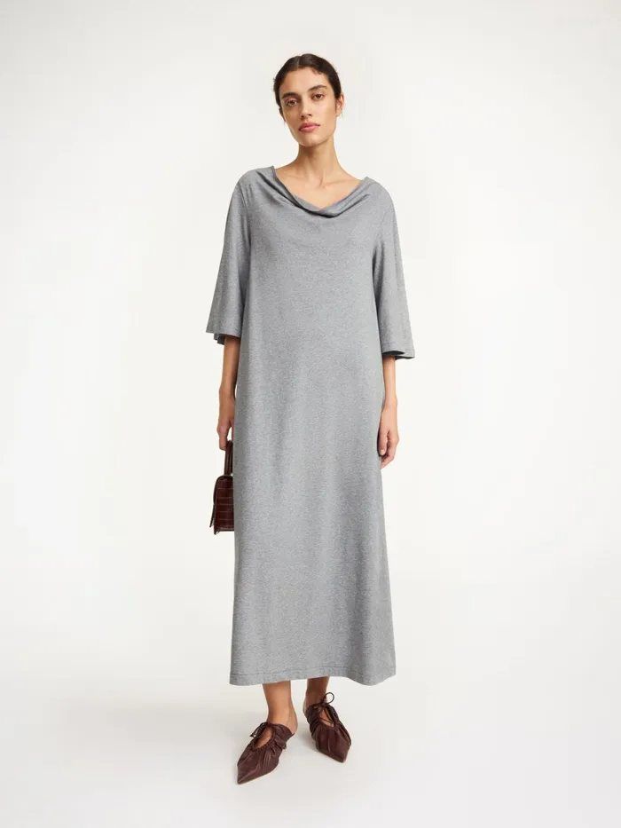 Dresses Women By Malene Birger Yalia Maxi Dress Grey Melange