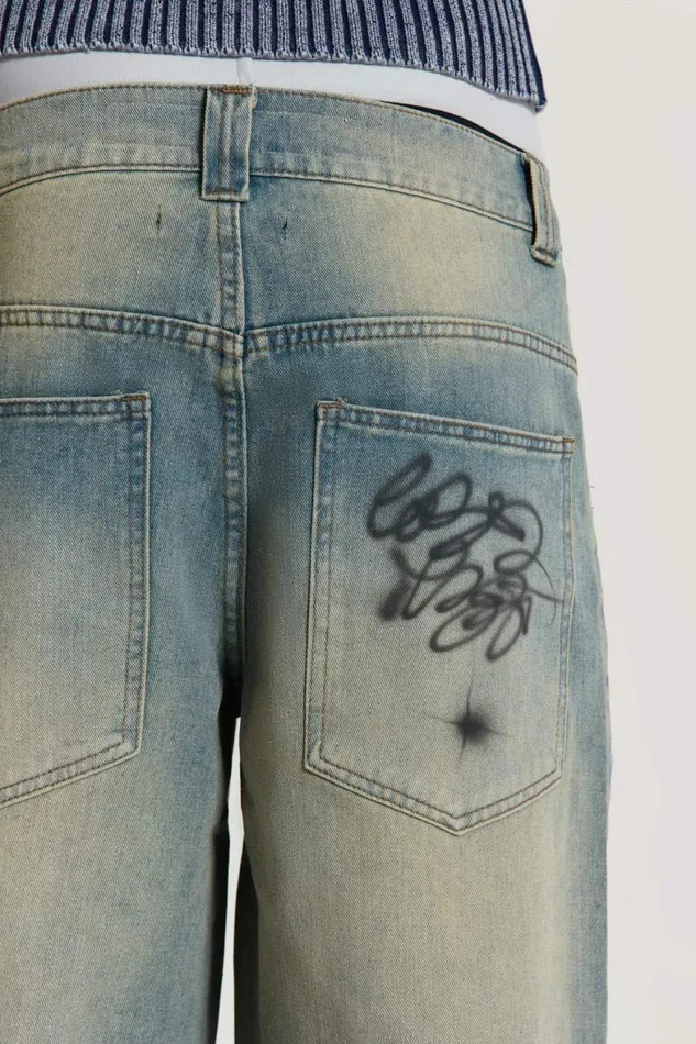 Drifting Through Space Baggy Jeans Blue Men Jaded London Baggy Jeans Drifting Through Space Baggy Jeans Blue Men Jaded London Baggy Jeans
