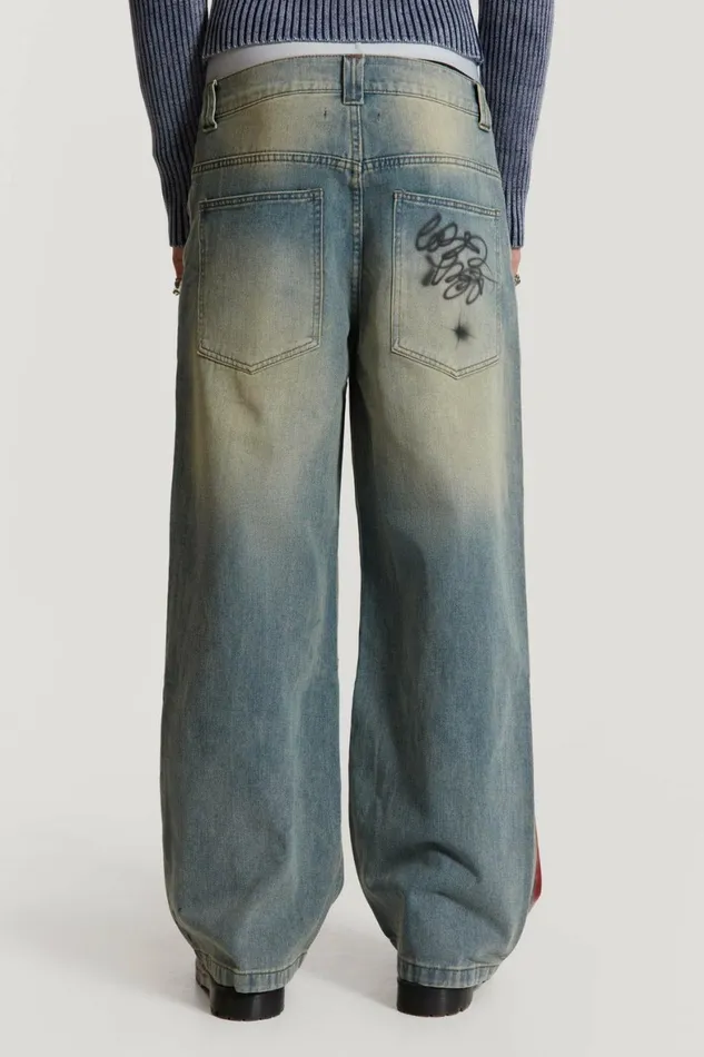 Drifting Through Space Baggy Jeans Blue Men Jaded London Baggy Jeans Drifting Through Space Baggy Jeans Blue Men Jaded London Baggy Jeans