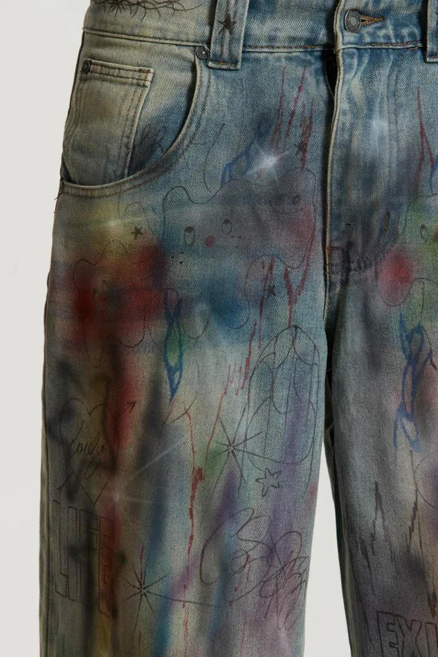 Drifting Through Space Baggy Jeans Blue Men Jaded London Baggy Jeans Drifting Through Space Baggy Jeans Blue Men Jaded London Baggy Jeans