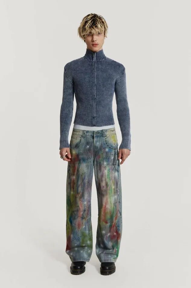 Drifting Through Space Baggy Jeans Blue Men Jaded London Baggy Jeans Drifting Through Space Baggy Jeans Blue Men Jaded London Baggy Jeans