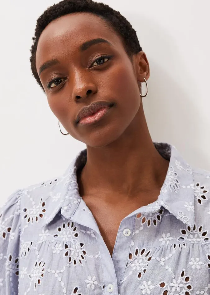 Drop Hoop Earrings Silver Women Phase Eight Jewellery