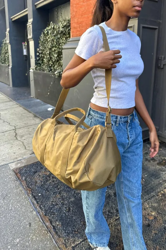 Duffle Bag Kaki Women Brandy Melville Bags and Backpacks