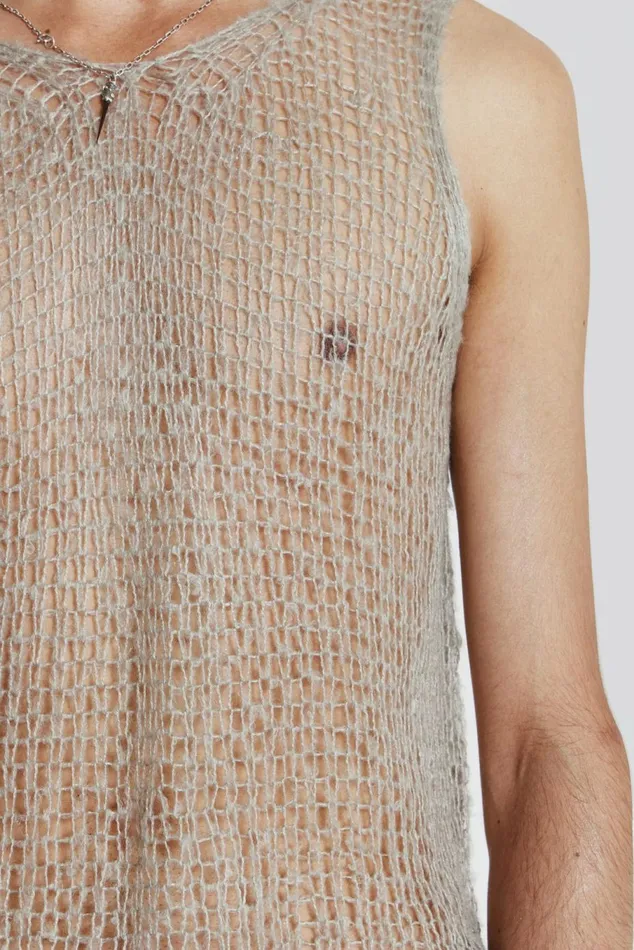 Dust Knit Tank Grey Men Jaded London Vests Dust Knit Tank Grey Men Jaded London Vests