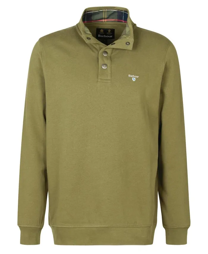 Egglescliff Sweatshirt Ivy Green Men Barbour Hoodies and Sweatshirts
