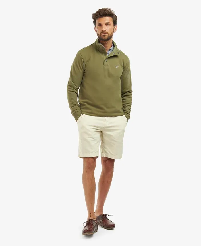 Egglescliff Sweatshirt Ivy Green Men Barbour Hoodies and Sweatshirts