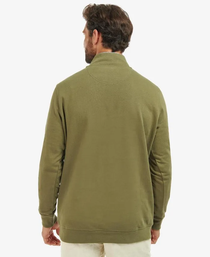 Egglescliff Sweatshirt Ivy Green Men Barbour Hoodies and Sweatshirts