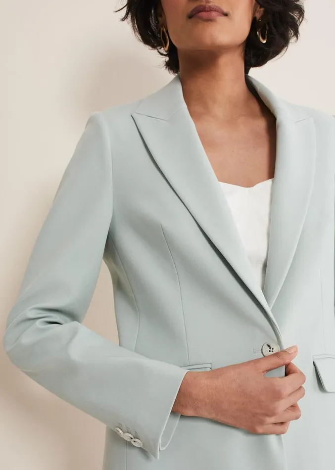 Eira Blue Blazer Eau De Nil Women Phase Eight Jackets