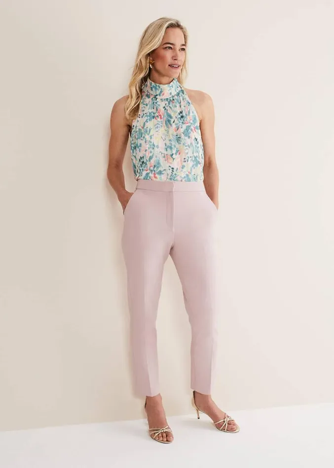 Eira Cigarette Trousers Soft Pink Women Phase Eight Trousers