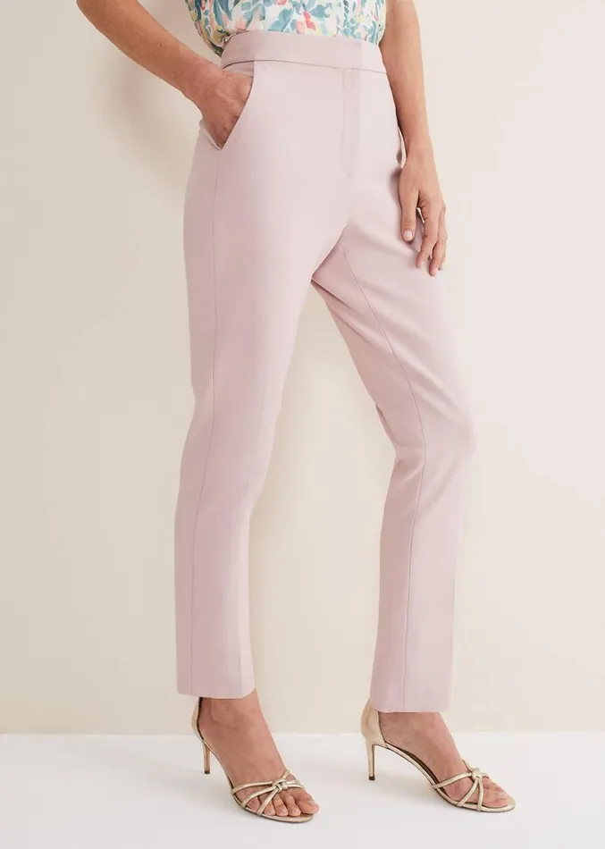 Eira Cigarette Trousers Soft Pink Women Phase Eight Trousers