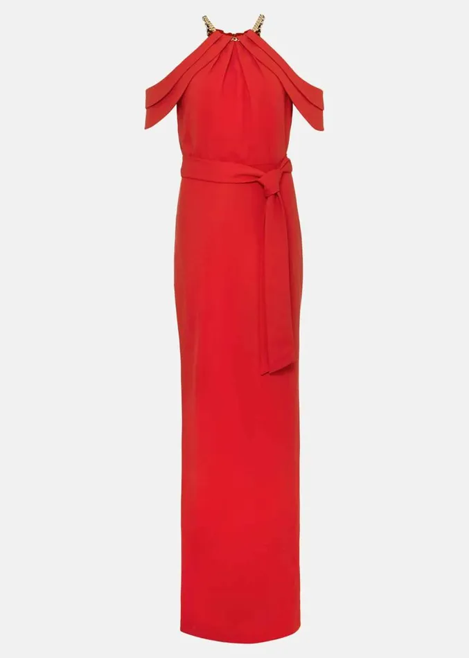 Elaine Chain Detail Maxi Dress Red Women Phase Eight Dresses