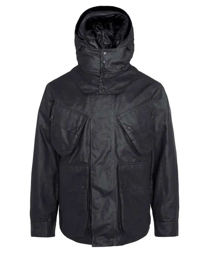 Element Waxed Jacket Classic Black Men Barbour Waxed Jackets