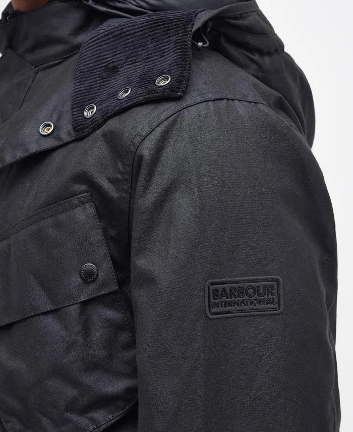 Element Waxed Jacket Classic Black Men Barbour Waxed Jackets