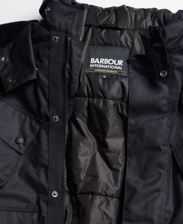 Element Waxed Jacket Classic Black Men Barbour Waxed Jackets
