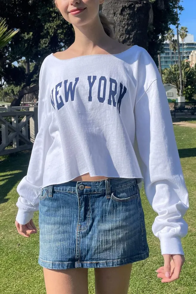 Ellie New York Top Natural White Women Brandy Melville Tops
