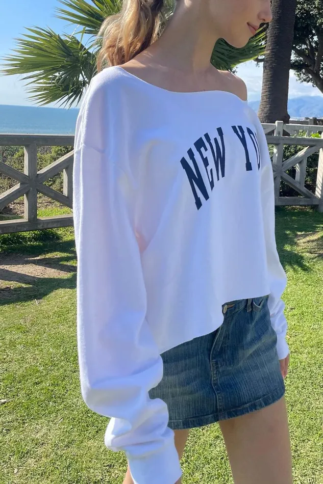 Ellie New York Top Natural White Women Brandy Melville Tops