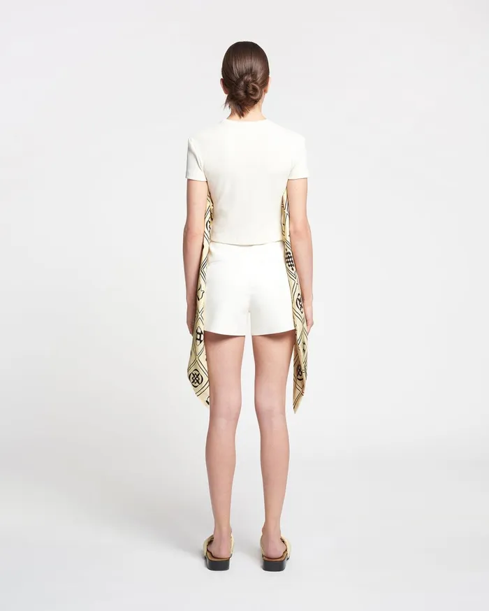 Elza Okobor AltLeather Shorts White Women Nanushka Shorts