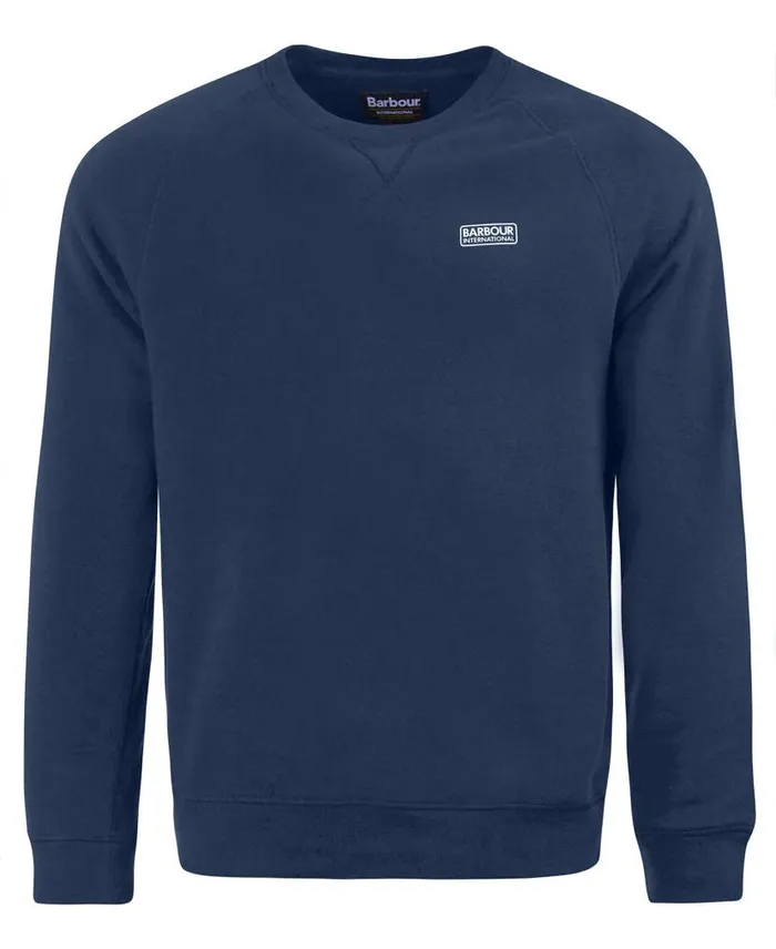 Essential Crew Sweat Anthracite Marl Men Barbour Hoodies and Sweatshirts