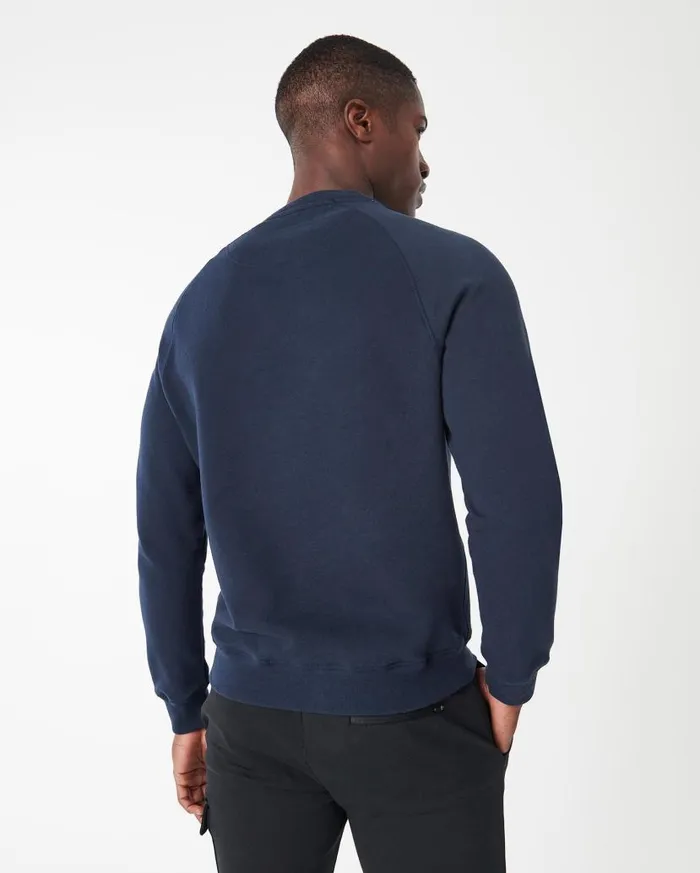 Essential Crew Sweat Anthracite Marl Men Barbour Hoodies and Sweatshirts