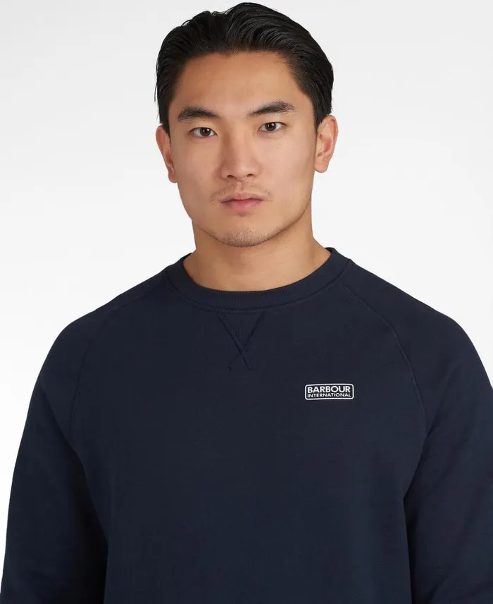 Essential Crew Sweat Anthracite Marl Men Barbour Hoodies and Sweatshirts