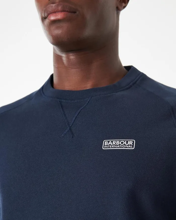 Essential Crew Sweat Anthracite Marl Men Barbour Hoodies and Sweatshirts