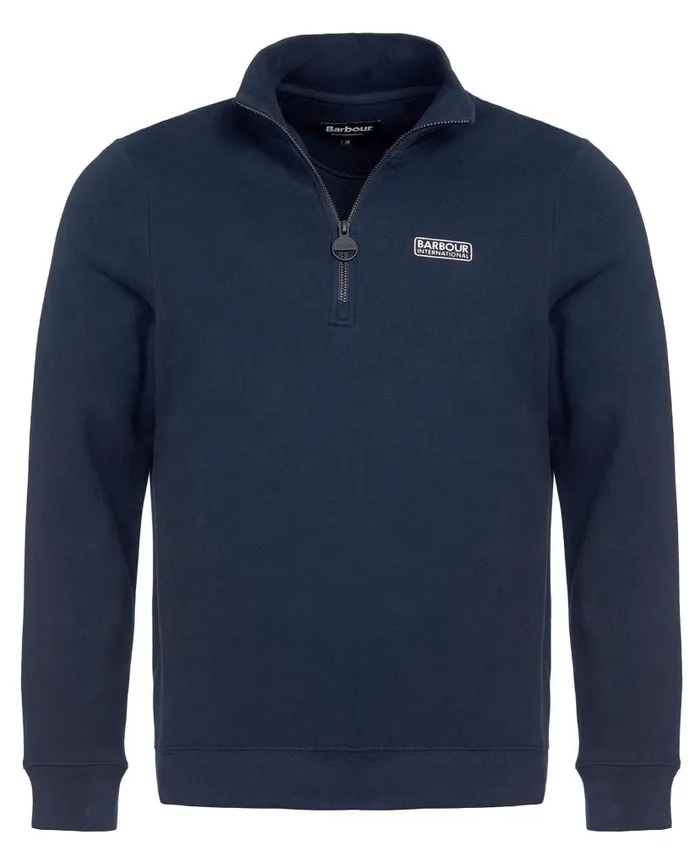 Essential HalfZip Sweatshirt Black Men Barbour Hoodies and Sweatshirts