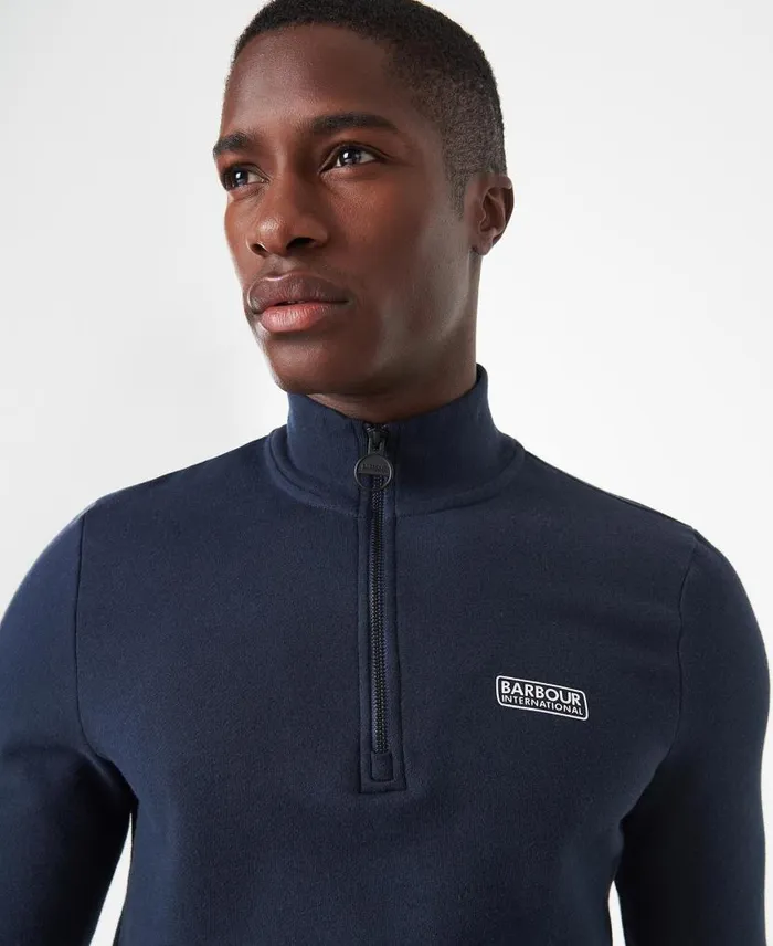 Essential HalfZip Sweatshirt Black Men Barbour Hoodies and Sweatshirts