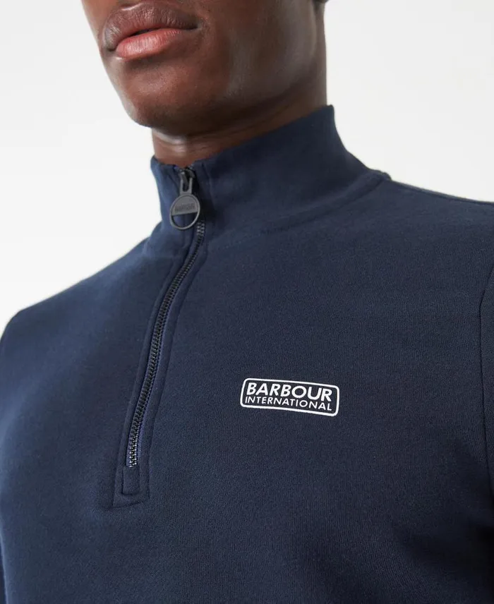Essential HalfZip Sweatshirt Black Men Barbour Hoodies and Sweatshirts