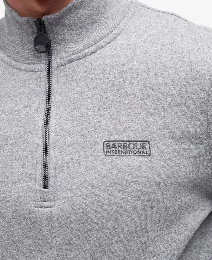 Essential HalfZip Sweatshirt Black Men Barbour Hoodies and Sweatshirts
