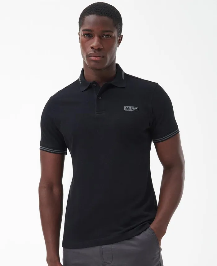 Essential Tipped Polo Iron Ore Men Barbour Polo Shirts
