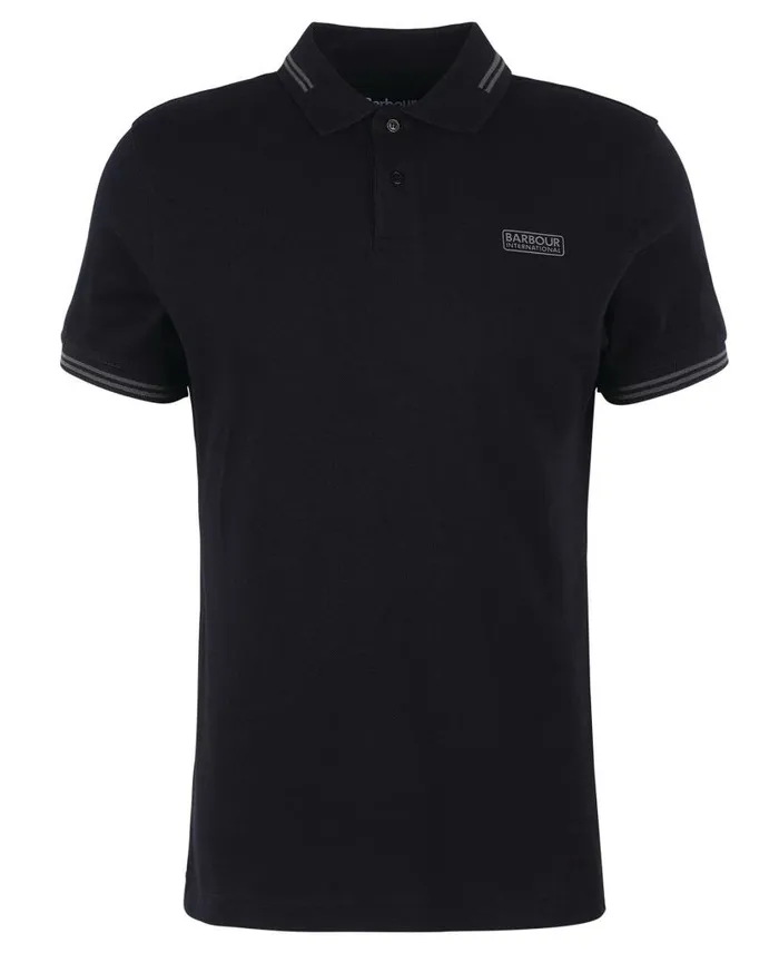 Essential Tipped Polo Iron Ore Men Barbour Polo Shirts