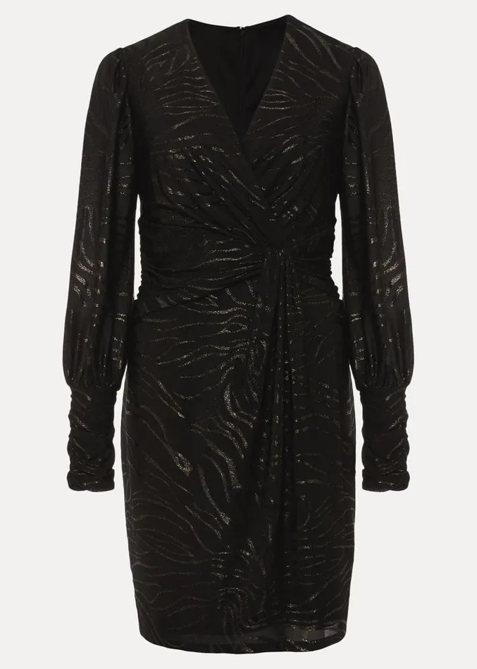 Eve Shimmer Jersey Dress Blackgold Women Phase Eight Dresses
