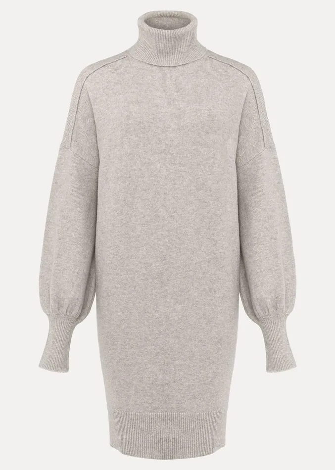 Eveleen Knit Dress Pale Grey Women Phase Eight Knitwear